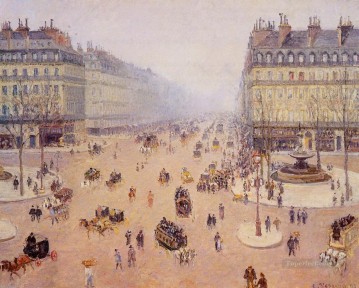 カミーユ・ピサロ Painting - オペラ大通り フランスの脅威広場 霧の天気 1898年 カミーユ・ピサロ